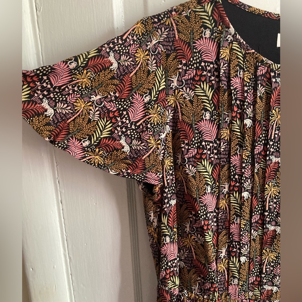 LOFT Colorful Drawstring Mini Dress - Picture 10 of 10